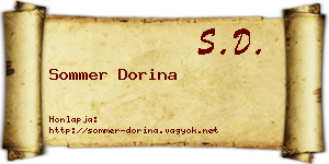 Sommer Dorina névjegykártya
