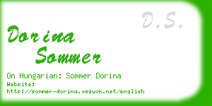 dorina sommer business card